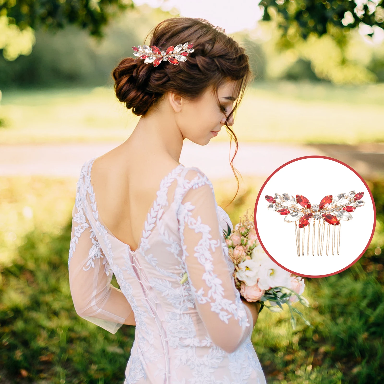 Red Bridal Rhinestone Clips Durable Material Lightweight Hair Combs For Women Accessories Women Hair Accessories Compact Size
Red Bridal Rhinestone Clips Durable Material Lightweight Hair Combs For Women Accessories Women Hair Accessories Compact Size