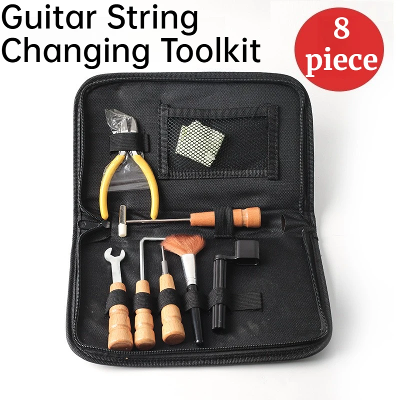 Guitar String Changing Toolkit High-quality Durable 8-piece Guitar String Replacement Tools Musical Instrument Accessories