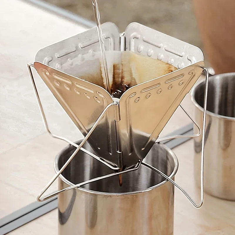 Stainless Steel Coffee Filter Holder Set - Leak-Proof,Reusable Dripper for Office,Camping & Travel - High-Quality Accessory
Stainless Steel Coffee Filter Holder Set - Leak-Proof,Reusable Dripper for Office,Camping & Travel - High-Quality Accessory