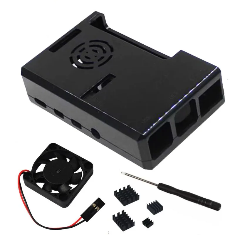 Корпус Raspberry Pi 4B из АБС-пластика с охлаждающим вентилятором и 4 алюминиевыми радиаторами
Корпус Raspberry Pi 4B из АБС-пластика с охлаждающим вентилятором и 4 алюминиевыми радиаторами