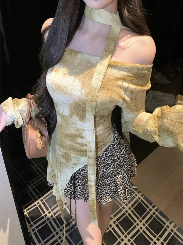 Romantic Tie Dye Vintage One Shoulder Long Sleeve T Shirt Asymmetrical Slimming Fashionable Top for Early Autumn
Romantic Tie Dye Vintage One Shoulder Long Sleeve T Shirt Asymmetrical Slimming Fashionable Top for Early Autumn