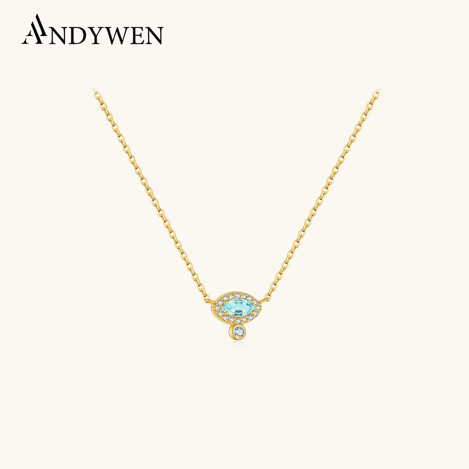 ANDYWEN 925 Sterling Silver Lighter Blue Zircon Queen Pendant Long Chain Necklace Choker New 2022 Women Evil Eye Jewelry Gift
ANDYWEN 925 Sterling Silver Lighter Blue Zircon Queen Pendant Long Chain Necklace Choker New 2022 Women Evil Eye Jewelry Gift