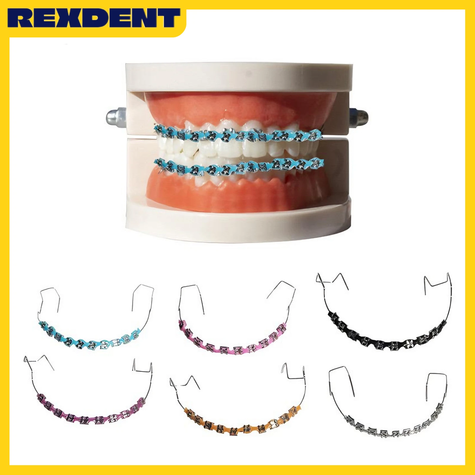 1Pair Dental Metal Braces Colorful Teeth Archwire Without Hooks Metal Bracket Temporary Tooth Decoration with Metal Wire
1Pair Dental Metal Braces Colorful Teeth Archwire Without Hooks Metal Bracket Temporary Tooth Decoration with Metal Wire