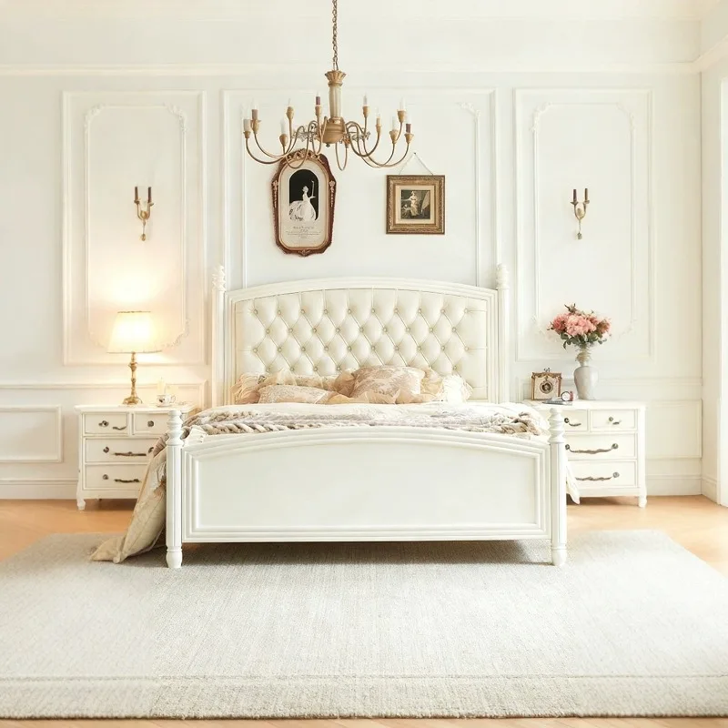 American bed solid wood leather buckle soft rest 1.8 meters double
American bed solid wood leather buckle soft rest 1.8 meters double