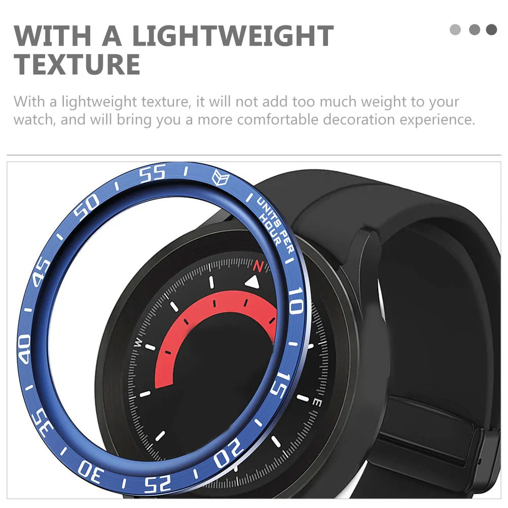 Smartwatch Bezel Stainless Steel Insert Ring Durable Lightweight Replacement Watch Bezel for Watch5 Pro
Smartwatch Bezel Stainless Steel Insert Ring Durable Lightweight Replacement Watch Bezel for Watch5 Pro