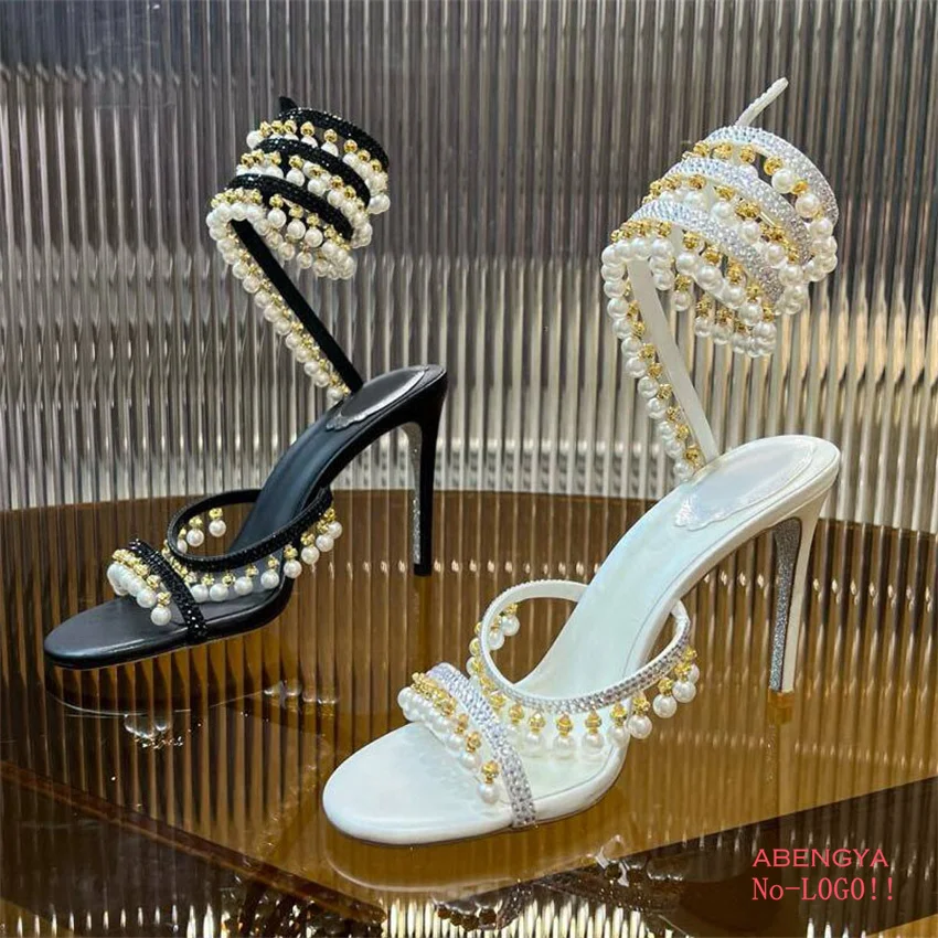 Summer Sexy High Heels Beaded Gladiator Sandals Women Crystal Dress Shoes Designer Rhinestone Gold Party Wedding Shoes for Women
Summer Sexy High Heels Beaded Gladiator Sandals Women Crystal Dress Shoes Designer Rhinestone Gold Party Wedding Shoes for Women