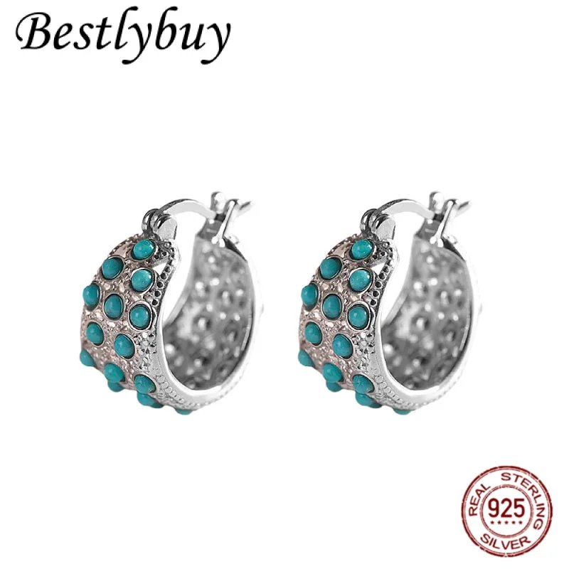 High Quality S925 Pure Silver Natural Turquoise Earrings Women's Original Design Fashionable Light Luxury Style French Earrings
High Quality S925 Pure Silver Natural Turquoise Earrings Women's Original Design Fashionable Light Luxury Style French Earrings