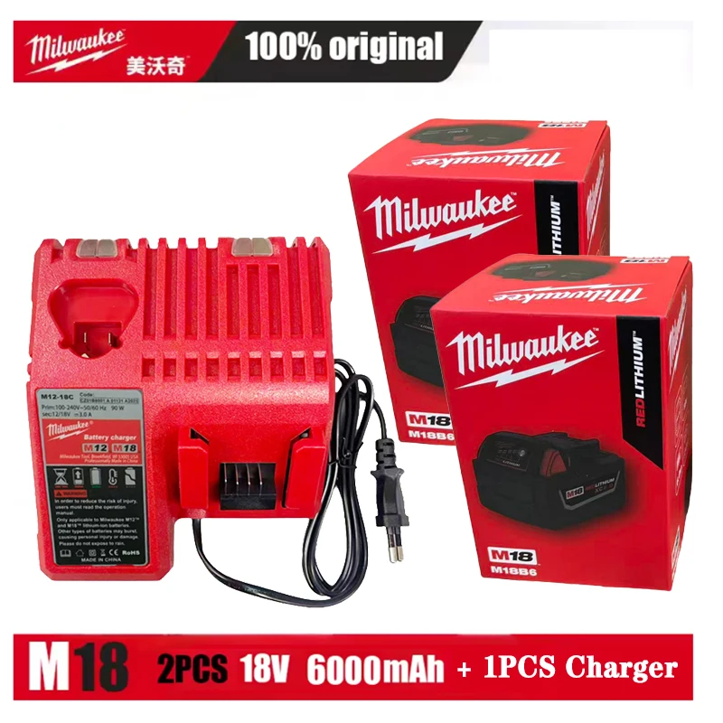 M18 Milwaukee High Performance Battery, 18V 6.0Ah Rechargeable Battery Replacement for Milwaukee M18 Series Tools
M18 Milwaukee High Performance Battery, 18V 6.0Ah Rechargeable Battery Replacement for Milwaukee M18 Series Tools