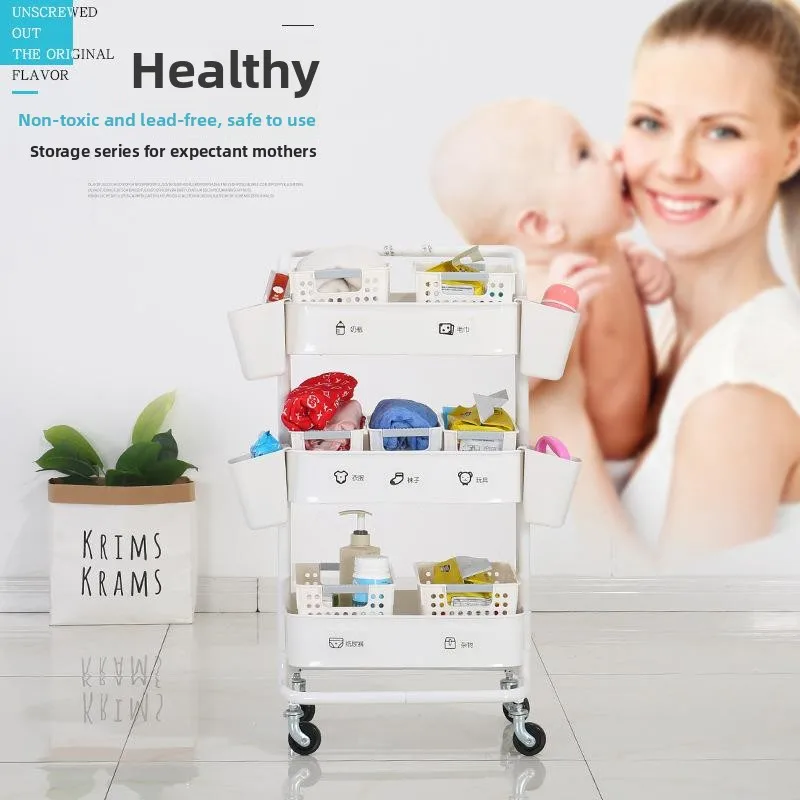 Mobile Hand-Push Carriage Storage Rack with Wheels No Installation Required Household Organizer Suitable for Baby Storage
Mobile Hand-Push Carriage Storage Rack with Wheels No Installation Required Household Organizer Suitable for Baby Storage