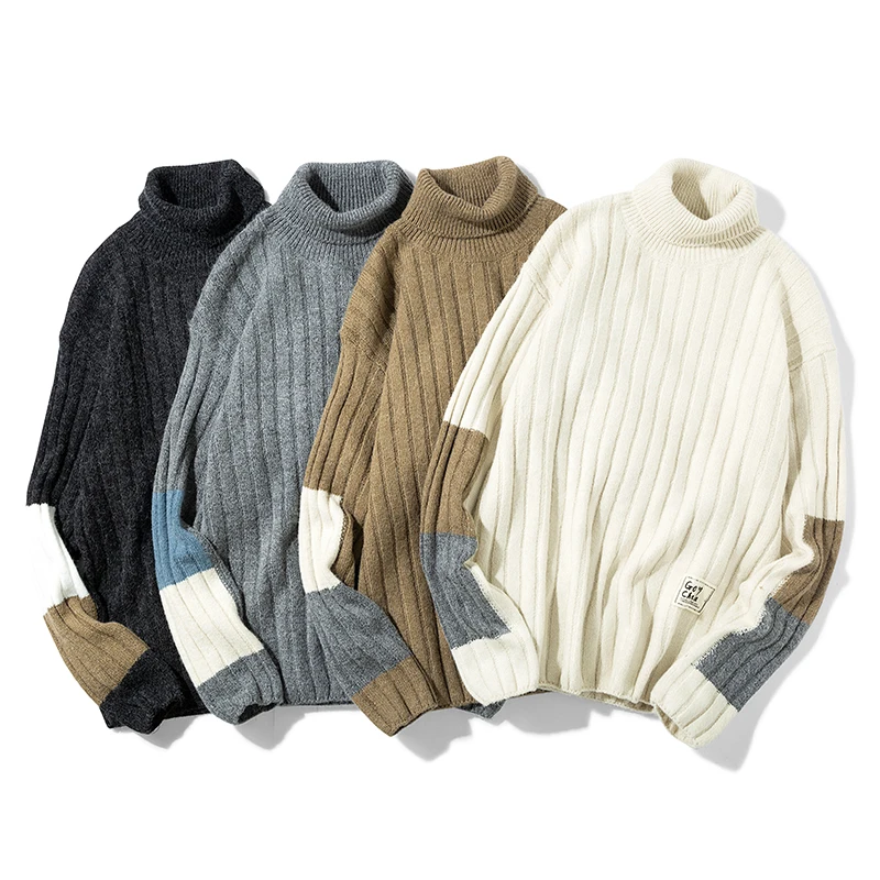 Мужской свитер с высоким воротником, однотонный пуловер, вязаный теплый Повседневный свитер с высоким воротником, шерстяные мужские зимние уличные Топы
Мужской свитер с высоким воротником, однотонный пуловер, вязаный теплый Повседневный свитер с высоким воротником, шерстяные мужские зимние уличные Топы