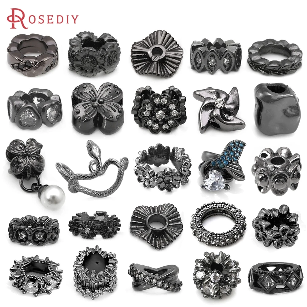 Gun Metal Black Color Brass Zircon Wheel Bracelets Spacer Beads Necklace Earrings Jewelry Making Diy Accessories
Gun Metal Black Color Brass Zircon Wheel Bracelets Spacer Beads Necklace Earrings Jewelry Making Diy Accessories