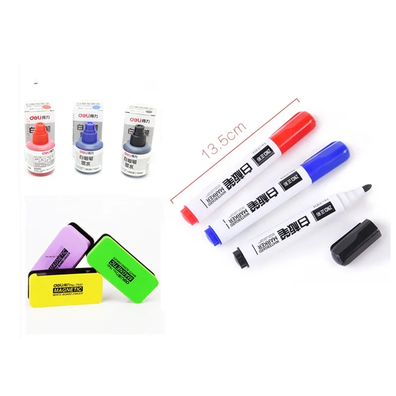 1 pcs erasable whiteboard pen / whiteboard pen ink / adsorbable eraser, suit, school, office supplies
1 pcs erasable whiteboard pen / whiteboard pen ink / adsorbable eraser, suit, school, office supplies