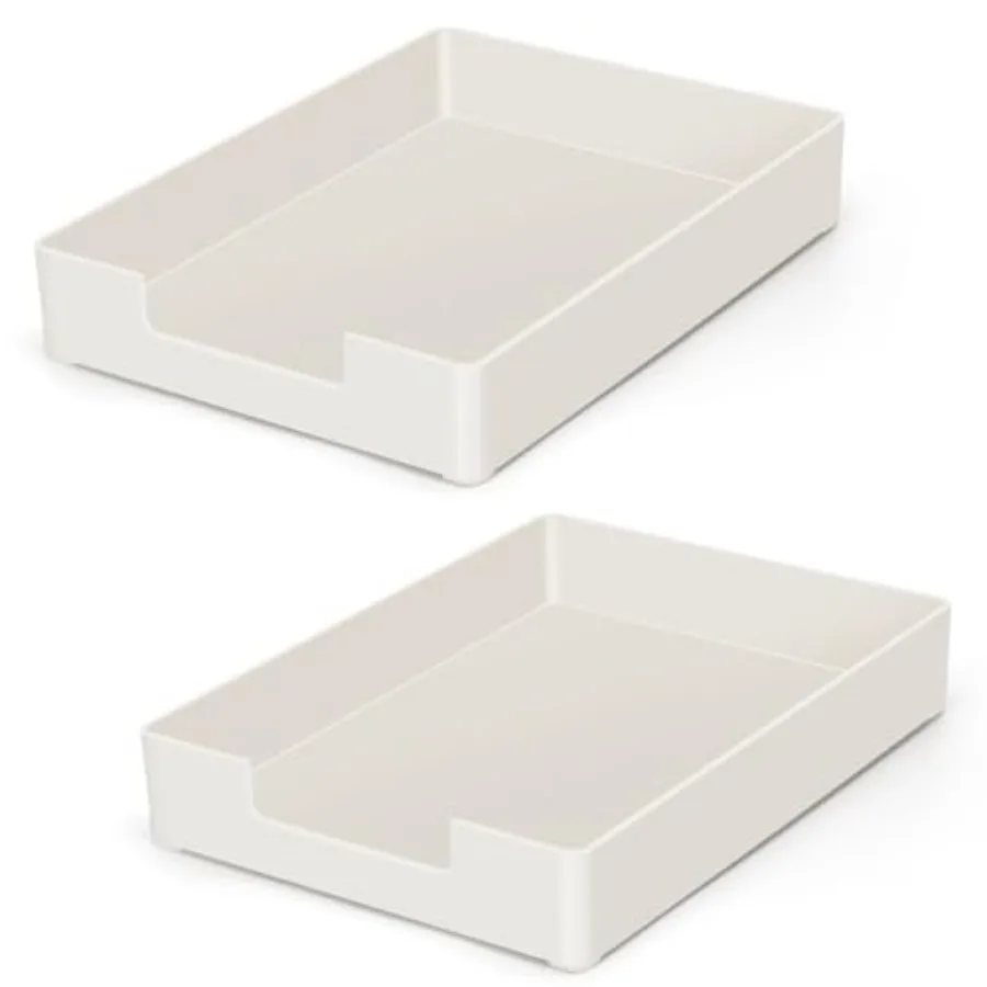 Paper Tray, Letter Tray, 2-Pack Desk Tray Organizer, Plastic A4 Letter-Size Printer Paper Holder, Rectangular Desktop Stackable
Paper Tray, Letter Tray, 2-Pack Desk Tray Organizer, Plastic A4 Letter-Size Printer Paper Holder, Rectangular Desktop Stackable