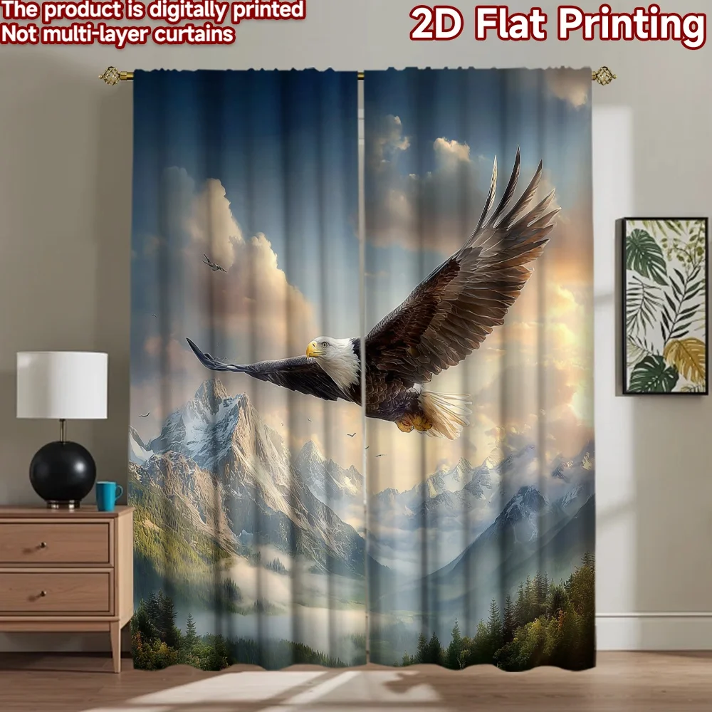 2D flat printing 2pcs Drapes Eagle Mountain Sky Nature Digital Printed Polyester Drapes Birthday Party Use for Classroom Office
2D flat printing 2pcs Drapes Eagle Mountain Sky Nature Digital Printed Polyester Drapes Birthday Party Use for Classroom Office
