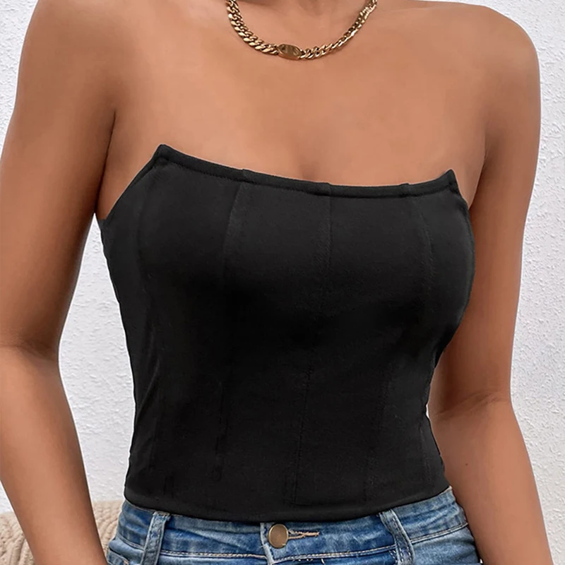Bodysuit Women Sexy Backless Summer Clothes Solid Strapless Black Brown Bodycon Top Club Black Body Lady Elegant Seamless Tank
Bodysuit Women Sexy Backless Summer Clothes Solid Strapless Black Brown Bodycon Top Club Black Body Lady Elegant Seamless Tank
