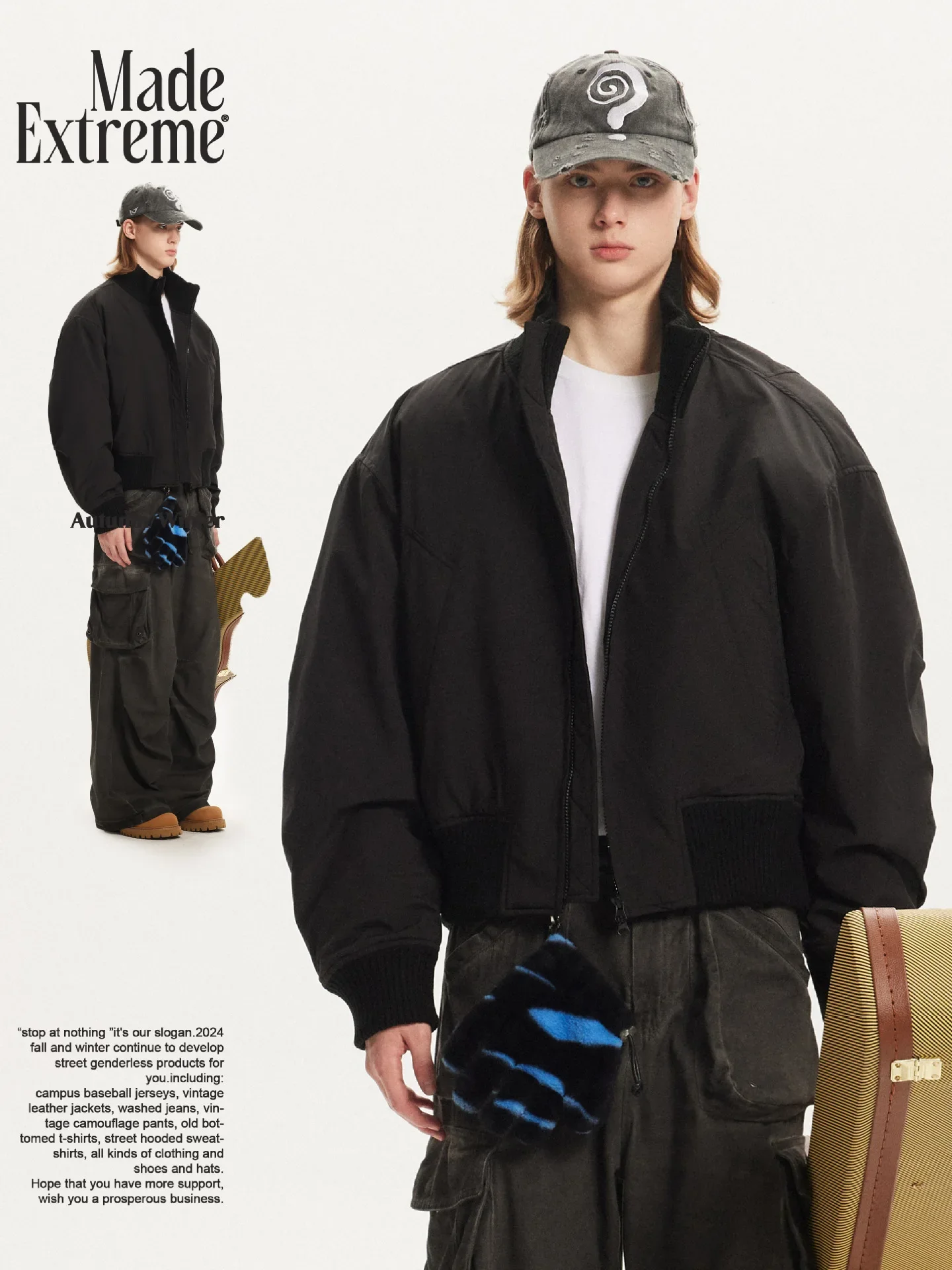 MADE EXTREME American Street High Neck Silhouette Short Coat Retro Padded Jacket
MADE EXTREME American Street High Neck Silhouette Short Coat Retro Padded Jacket