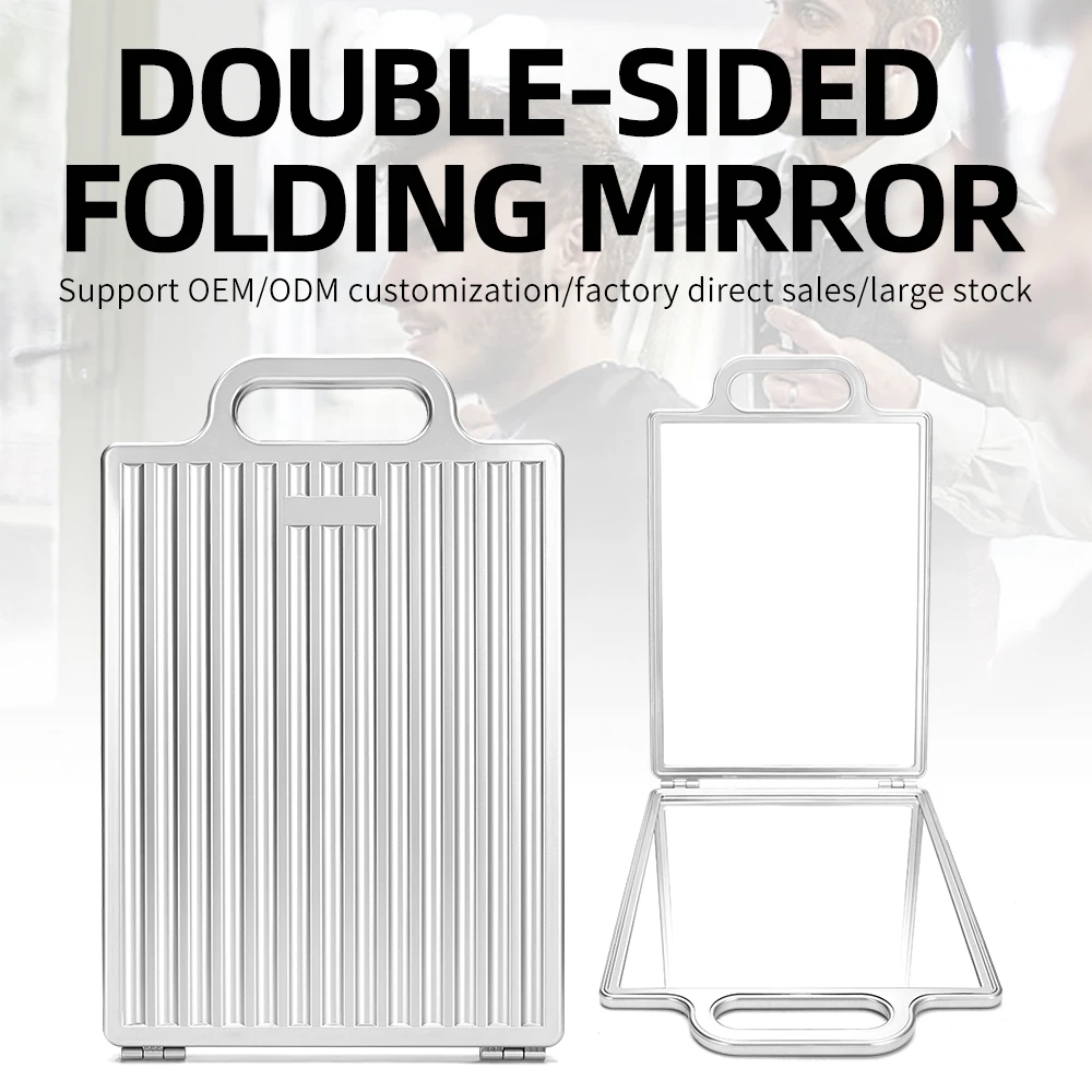 Portable Double-Sided Folding Mirror Adjustable with Stand Wide handle for Travel Makeup Cosmetic Home & Car Use
Portable Double-Sided Folding Mirror Adjustable with Stand Wide handle for Travel Makeup Cosmetic Home & Car Use
