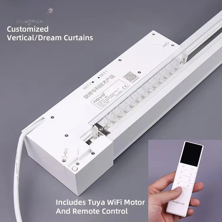 NOVO Customized Vertical Blinds Tuya Intelligence Wifi Smart Home Electric Dream Curtain Motorized Motor Curtain
NOVO Customized Vertical Blinds Tuya Intelligence Wifi Smart Home Electric Dream Curtain Motorized Motor Curtain