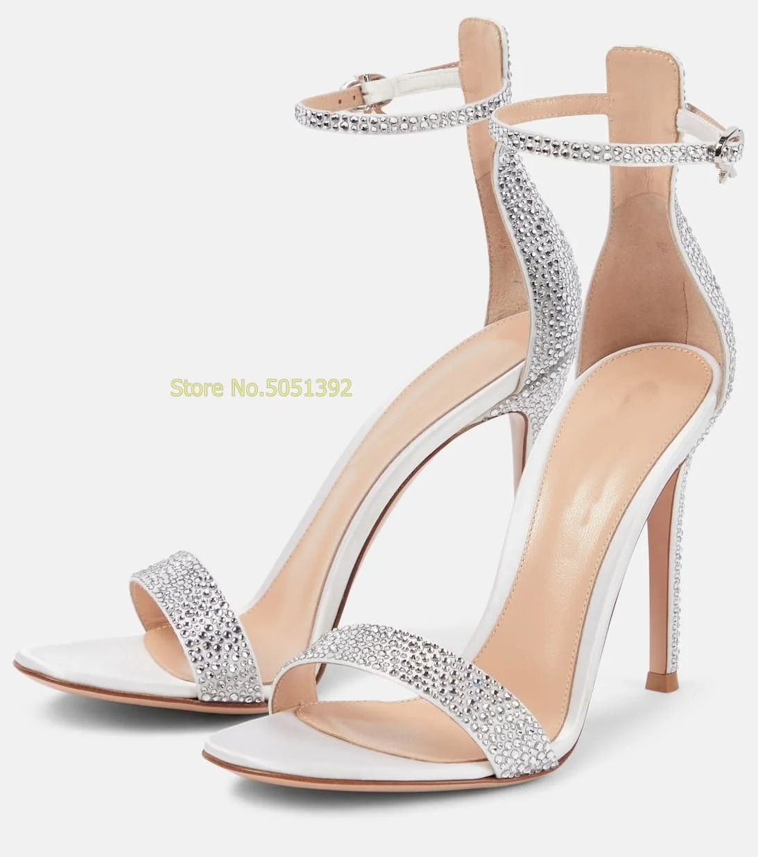 Bridal Glam Crystal Sandals Ankle Buckle Strap Open Toe Stiletto Thin High Heel Silver Embellished Summer Dress Shoes
Bridal Glam Crystal Sandals Ankle Buckle Strap Open Toe Stiletto Thin High Heel Silver Embellished Summer Dress Shoes