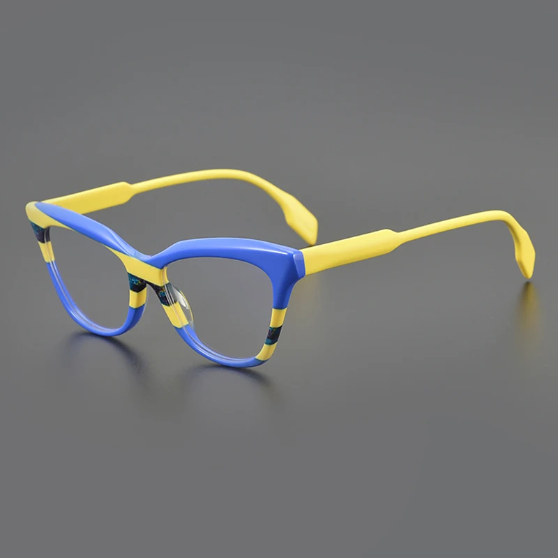 Patchwork Color Acetate Cat Eye Glasses Frames Men Women Japanese Handmade Quality Designer Eyeglasses Can customize lenses
Patchwork Color Acetate Cat Eye Glasses Frames Men Women Japanese Handmade Quality Designer Eyeglasses Can customize lenses