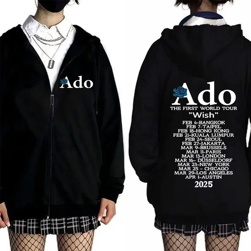 Ado World Tour 2025 Zipper Hoodie Men Women Fashion Oversized Streetwear Male Vintage Casual Fleece Cotton Zip Up Jacket Coat 
Ado World Tour 2025 Zipper Hoodie Men Women Fashion Oversized Streetwear Male Vintage Casual Fleece Cotton Zip Up Jacket Coat
