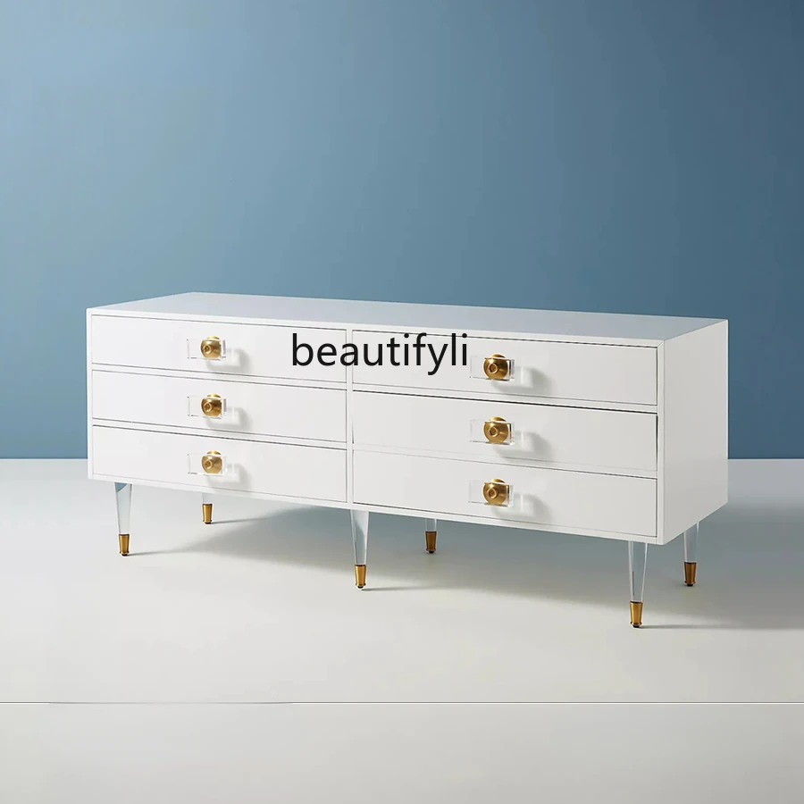 yj Light Luxury Restaurant Side Cabinet Chest of Six Drawers Acrylic Locker Minimalist Modern Nordic Style
yj Light Luxury Restaurant Side Cabinet Chest of Six Drawers Acrylic Locker Minimalist Modern Nordic Style