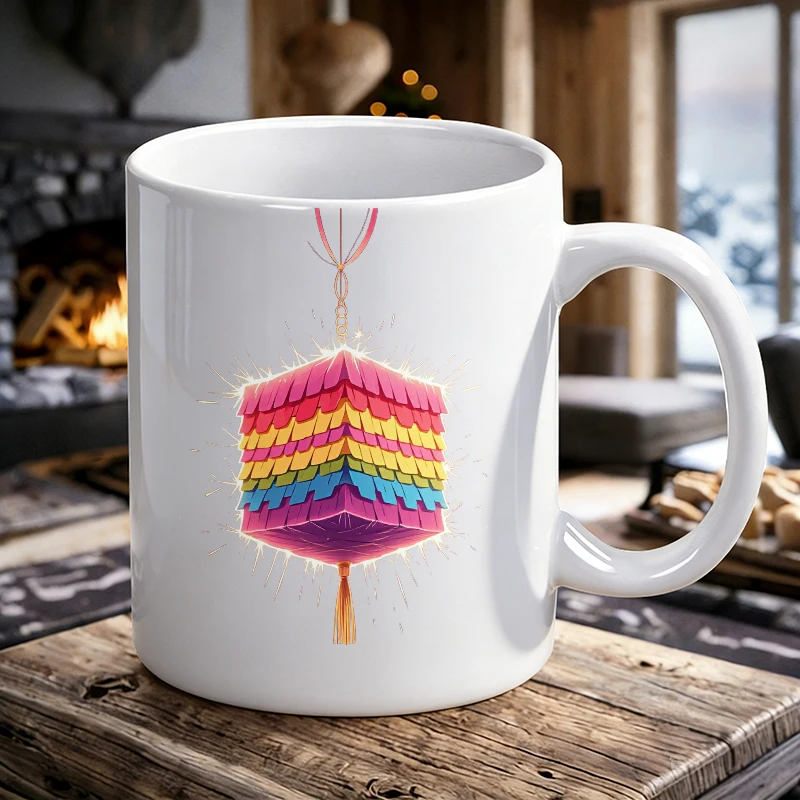 Rainbow Piñata Ceramic Mug Cinco de Mayo Fiesta Coffee Cup, milk cup, office cup, gift for friends, fade-resistant
Rainbow Piñata Ceramic Mug Cinco de Mayo Fiesta Coffee Cup, milk cup, office cup, gift for friends, fade-resistant