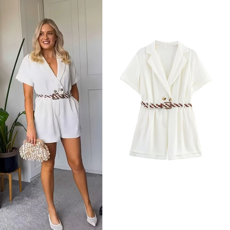 Jumpsuits Summer Women's 2025 New Slim Belt V-neck Elegant Women's Travel Summer Jumpsuit Street Chic Youth Jumpsuits
Jumpsuits Summer Women's 2025 New Slim Belt V-neck Elegant Women's Travel Summer Jumpsuit Street Chic Youth Jumpsuits