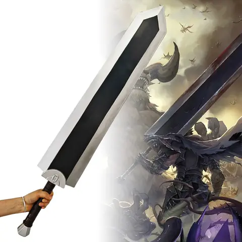100cm Berserk Katana Large Guts Dragon Sword Anime Cosplay Prop Ninja Knife Real Size Japanese Katana Original Samurai Sabre Toy