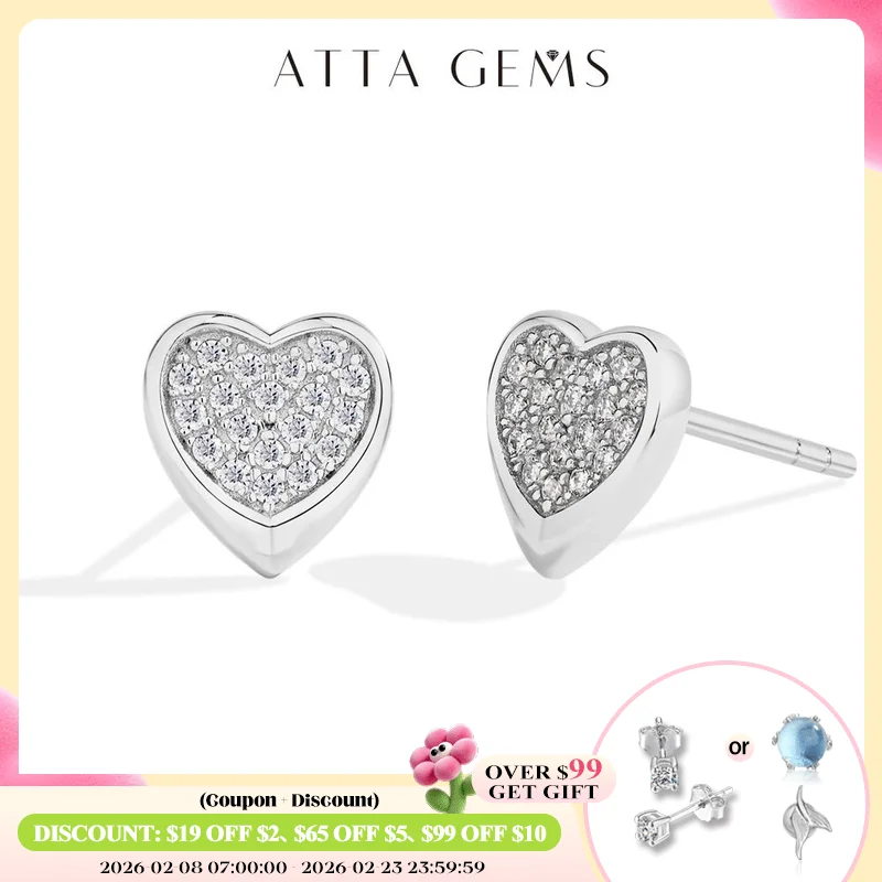 ATTAGEMS серьги в форме сердца с муассанитом для женщин и девочек DVVS1, 100% стерлинговое серебро 925 пробы, сверкающие обручальные украшения, высокое качество
ATTAGEMS серьги в форме сердца с муассанитом для женщин и девочек DVVS1, 100% стерлинговое серебро 925 пробы, сверкающие обручальные украшения, высокое качество