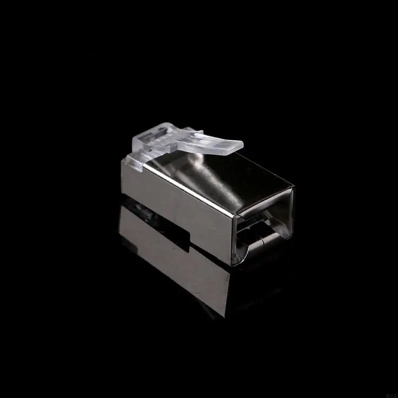 Shielded RJ45 Cat6 Connectors - Pass Through Connector Gold Plated Modular Plugs for FTP/STP Stranded Ethernet Cable
Shielded RJ45 Cat6 Connectors - Pass Through Connector Gold Plated Modular Plugs for FTP/STP Stranded Ethernet Cable