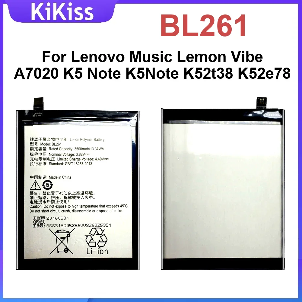 For Lenovo Music Lemon Vibe A7020 K5 Note K5Note K52t38 K52e78 Mobile Phone Battery BL261
For Lenovo Music Lemon Vibe A7020 K5 Note K5Note K52t38 K52e78 Mobile Phone Battery BL261