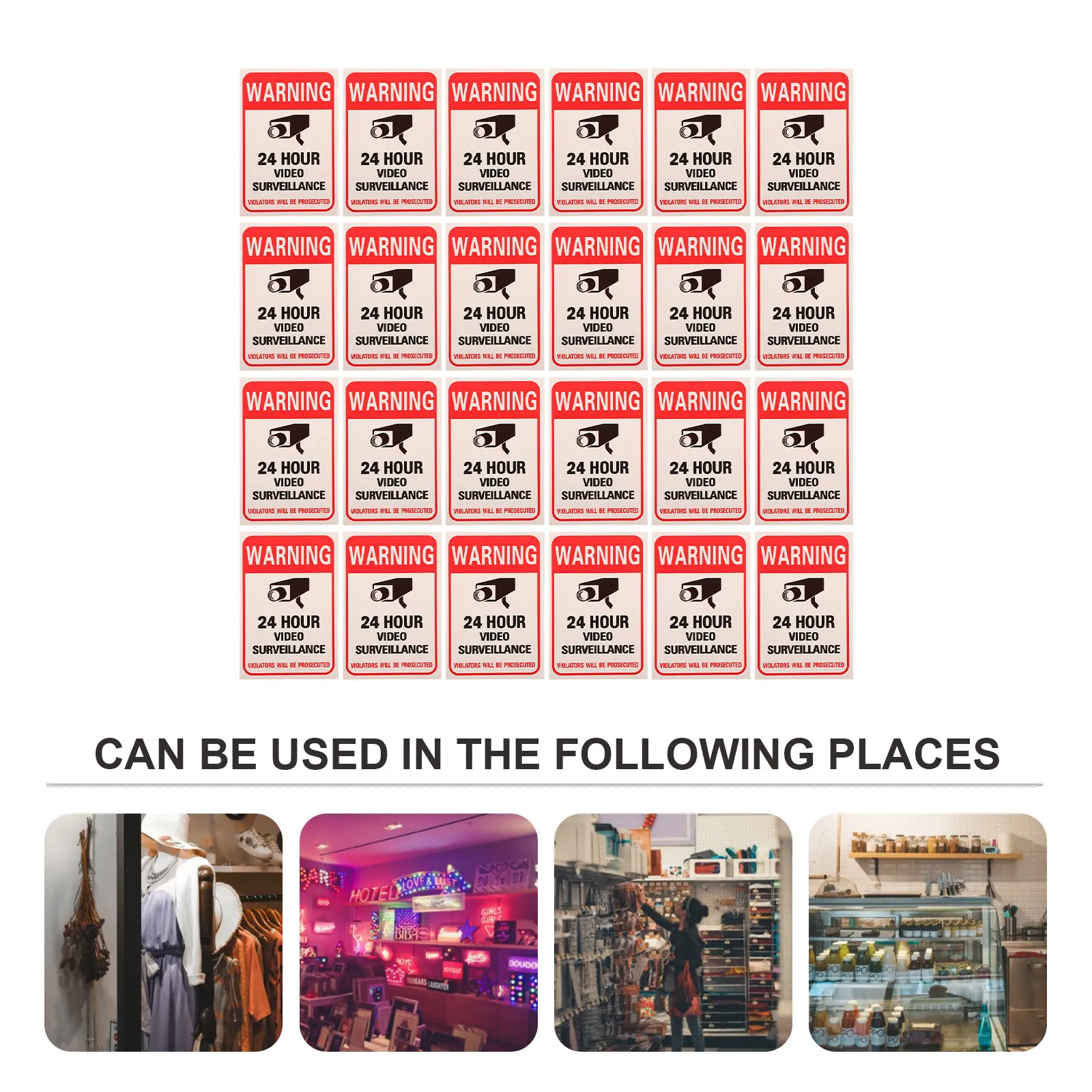 50 Sheets Video Surveillance Warning Stickers Self-Adhesive Security Camera Signs Compact Lightweight Easy Peel for Indoor
50 Sheets Video Surveillance Warning Stickers Self-Adhesive Security Camera Signs Compact Lightweight Easy Peel for Indoor