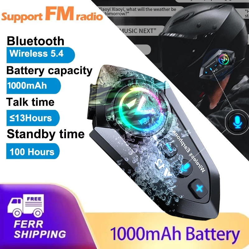 Motorcycle Waterproof Helmet Headset Bt 5.4 Wireless Hands-Free Call Headset Mp3 Music Player Speaker with 32H Battery Life
Motorcycle Waterproof Helmet Headset Bt 5.4 Wireless Hands-Free Call Headset Mp3 Music Player Speaker with 32H Battery Life