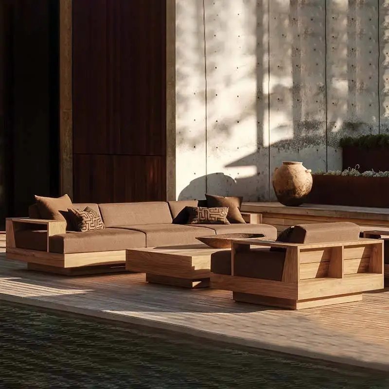 Luxury Contemporary Outdoor Teak Wood Sofa Set Durable Garden Furniture Patio Dining Poolside Hotels Parks Courtyards
Luxury Contemporary Outdoor Teak Wood Sofa Set Durable Garden Furniture Patio Dining Poolside Hotels Parks Courtyards