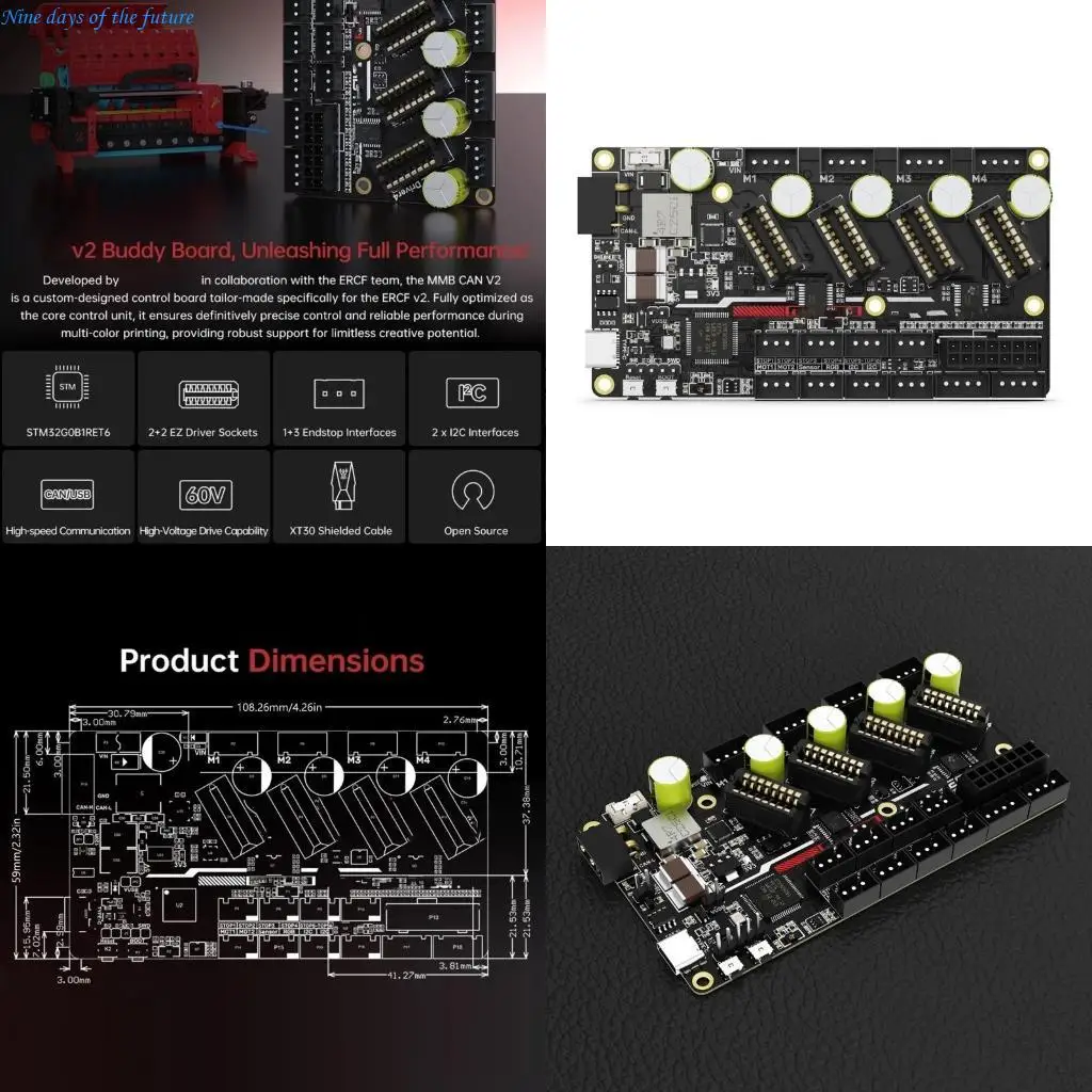 Для MMB CAN V2.0 ERCF Плата управления злой драйвер подачи моркови для Klipper E65A
Для MMB CAN V2.0 ERCF Плата управления злой драйвер подачи моркови для Klipper E65A