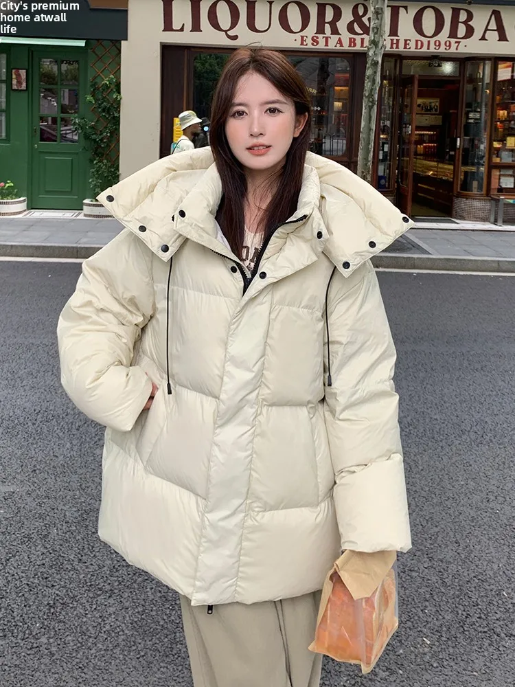 Women's Winter Puffer Jaet 2024 New Sle Mid-Length Loose Bread Sle Ultra-Thiened Hooded 90 down Casual Faion
Women's Winter Puffer Jaet 2024 New Sle Mid-Length Loose Bread Sle Ultra-Thiened Hooded 90 down Casual Faion