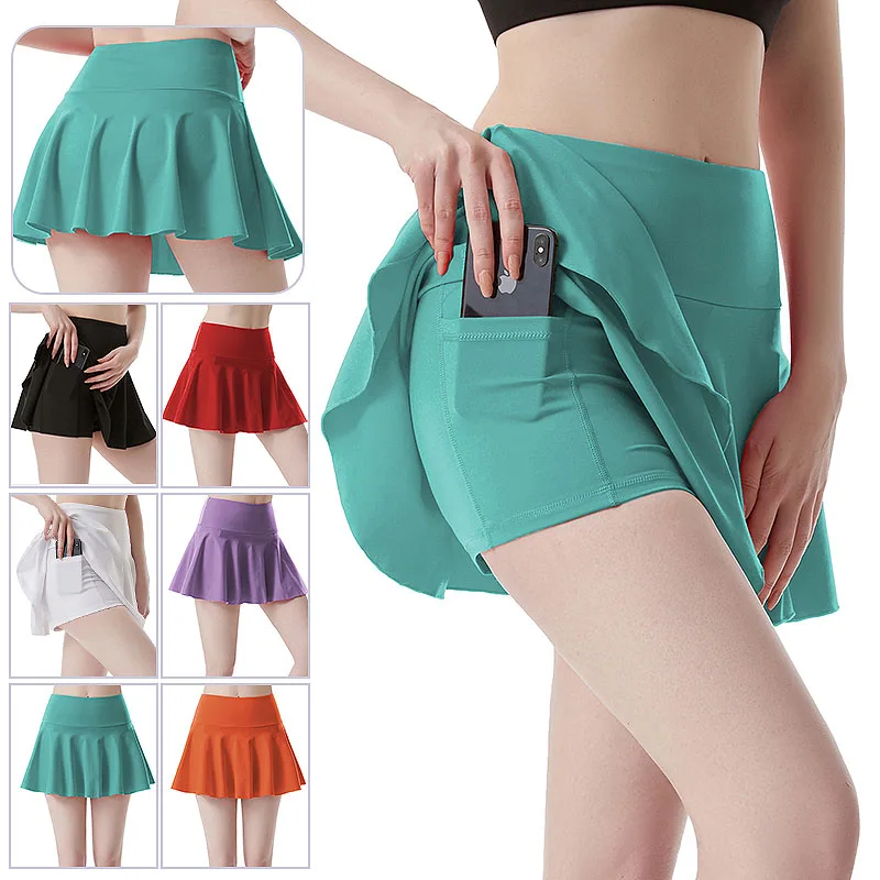 Yoga Short Skirt Tennis Women Sportswear Running Athletic Shorts Summer Gym Fitness Training High Waist Skort Pocket Bottoms
Yoga Short Skirt Tennis Women Sportswear Running Athletic Shorts Summer Gym Fitness Training High Waist Skort Pocket Bottoms
