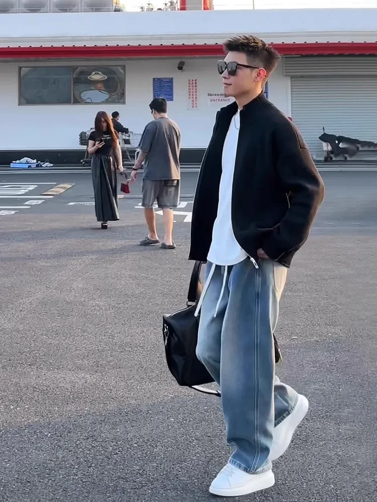 American High Street Vibe Men's Fce Lined Thiened Warm Loose Wide Leg Casual Jeans Durable Straight Cut Trousers
American High Street Vibe Men's Fce Lined Thiened Warm Loose Wide Leg Casual Jeans Durable Straight Cut Trousers