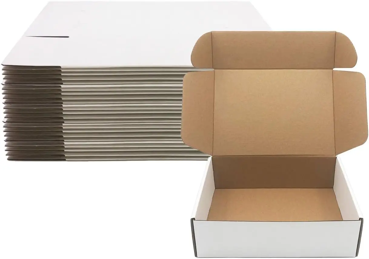 White Corrugated Boxes 10x7x3, 25-Pack for Mailing & Gifts
White Corrugated Boxes 10x7x3, 25-Pack for Mailing & Gifts