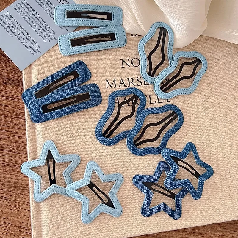 3pc Hot Fashion Cool Denim Square Star BB Hairpin Hair Side Clips for Women Girls Korean Hair Accessories Headwear Ornament
3pc Hot Fashion Cool Denim Square Star BB Hairpin Hair Side Clips for Women Girls Korean Hair Accessories Headwear Ornament