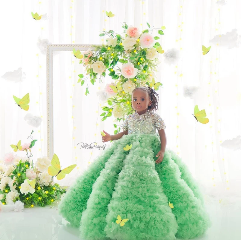 Luxury Crystal Long Girls Dresses Puffy A-line Floor Length Ruffles Pleated Tulle Dress Kids Fully Ruffled Party Dress Girl
Luxury Crystal Long Girls Dresses Puffy A-line Floor Length Ruffles Pleated Tulle Dress Kids Fully Ruffled Party Dress Girl