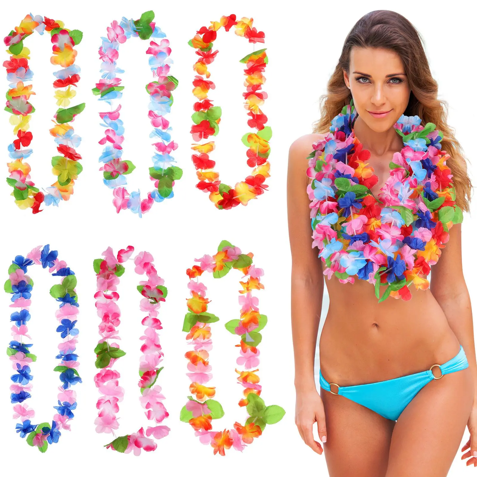 6 Pcs Garland Set Hawaiian Floral Necklace Luau Party Beach Gathering Christmas Decorations Tropical Flower Summer Festive
6 Pcs Garland Set Hawaiian Floral Necklace Luau Party Beach Gathering Christmas Decorations Tropical Flower Summer Festive