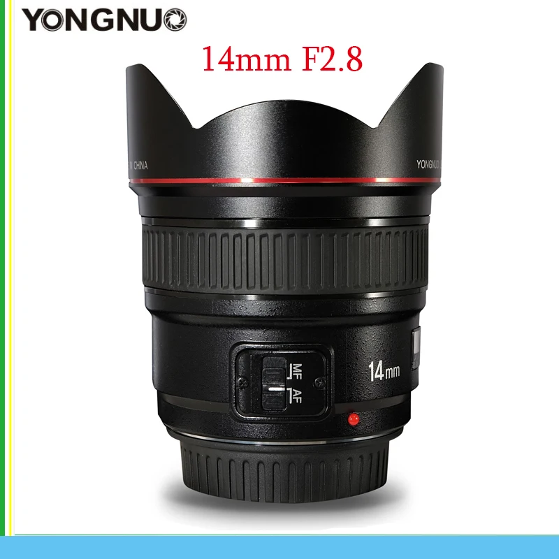 YONGNUO YN14mm F2.8 Ultra-wide Angle Full Frame Prime Lens F mount Camera Lens Auto Focus AF MF Camera Lens For Canon EF Nikon
YONGNUO YN14mm F2.8 Ultra-wide Angle Full Frame Prime Lens F mount Camera Lens Auto Focus AF MF Camera Lens For Canon EF Nikon