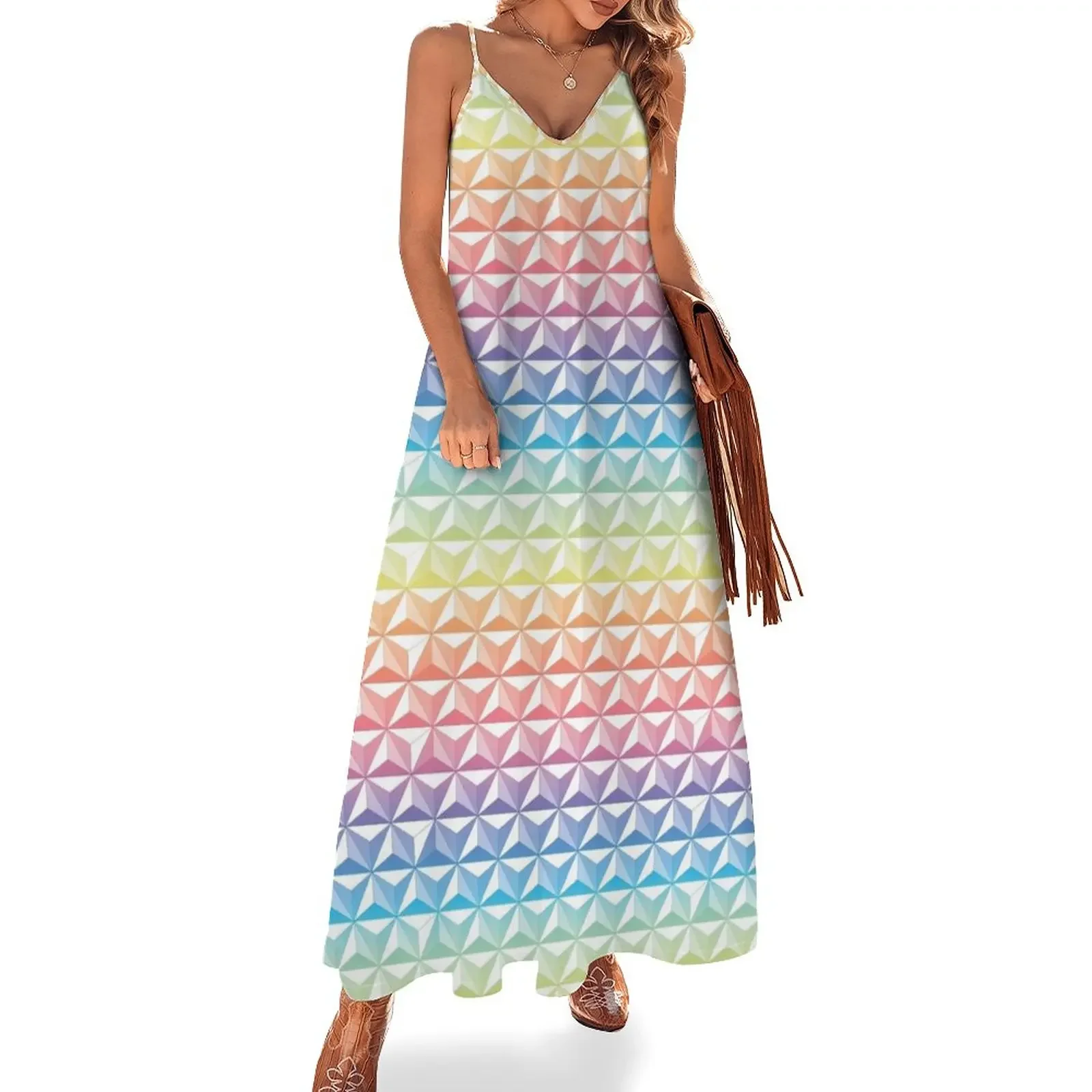 Geodesic Sphere, Rainbow Sleeveless Dress festival outfit women dresses korean style Dress
Geodesic Sphere, Rainbow Sleeveless Dress festival outfit women dresses korean style Dress