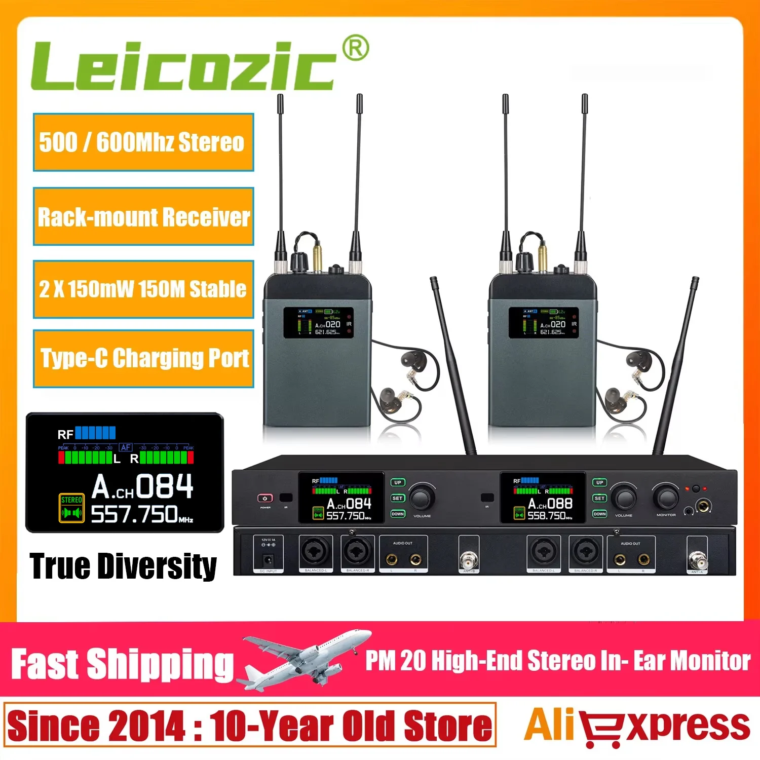 Leicozic PM20 Система внутриканального монитора Двухканальный стерео беспроводной сценический возврат 150 м Стабильный сигнал Чистый звук для сценического певца
Leicozic PM20 Система внутриканального монитора Двухканальный стерео беспроводной сценический возврат 150 м Стабильный сигнал Чистый звук для сценического певца