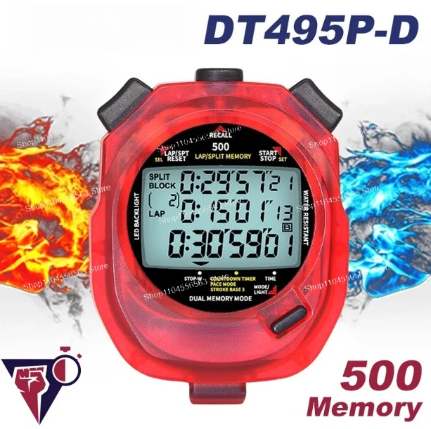 Electronic stopwatch DT495P 500-channel 3-line timer for track and field training
Electronic stopwatch DT495P 500-channel 3-line timer for track and field training