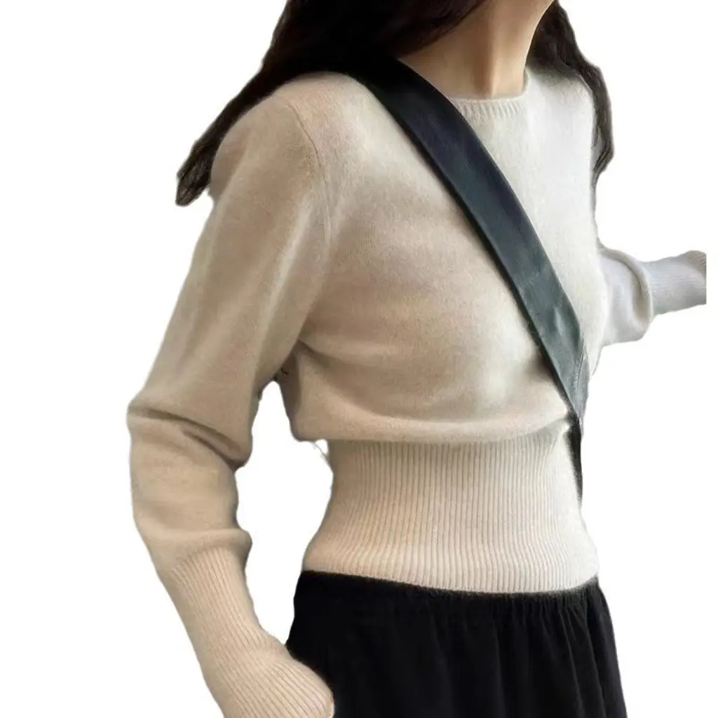Elegant High Waist Cashmere Sweater for Women Loose Slimming round Neck Wool Bottoming Shirt Autumn Winter Fashion
Elegant High Waist Cashmere Sweater for Women Loose Slimming round Neck Wool Bottoming Shirt Autumn Winter Fashion