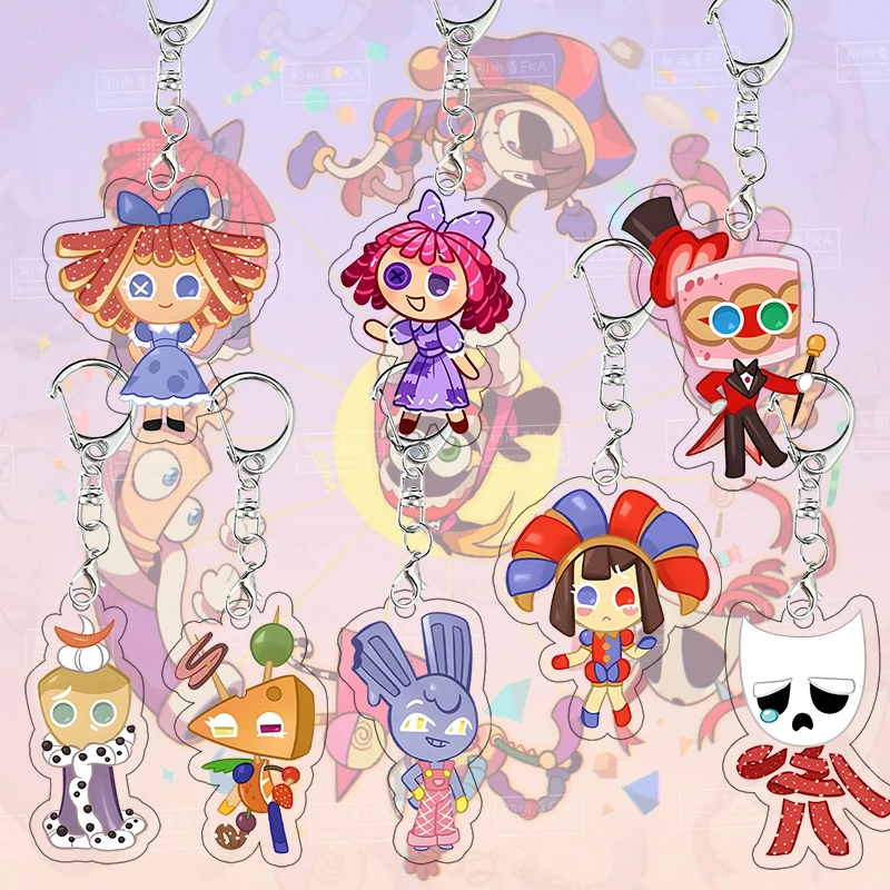 Kawaii Amazing Circus Acrylic Keychain Ragatha Kinger Caine Pomni Jax Cartoon Character Bag Ornament Keyring Accessories Gift
Kawaii Amazing Circus Acrylic Keychain Ragatha Kinger Caine Pomni Jax Cartoon Character Bag Ornament Keyring Accessories Gift