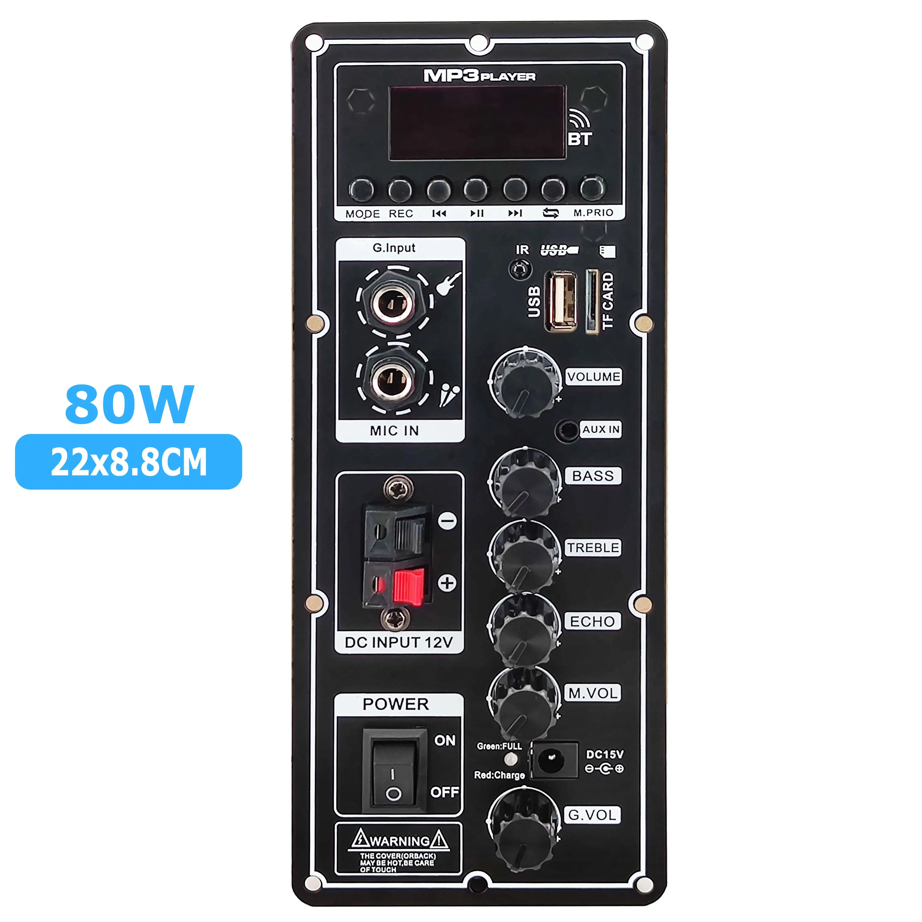 12V Amplifier Board Square Dance Speaker Amplifier Bluetooth AUX TF-Card U-Disk Recording 6-12Inch 80W Speaker Panel Board
12V Amplifier Board Square Dance Speaker Amplifier Bluetooth AUX TF-Card U-Disk Recording 6-12Inch 80W Speaker Panel Board